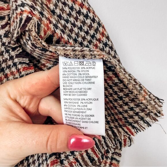 Urban Outfitters Brown/Black Houndstooth Mini Scarf Skirt Size Medium - Picture 5 of 6